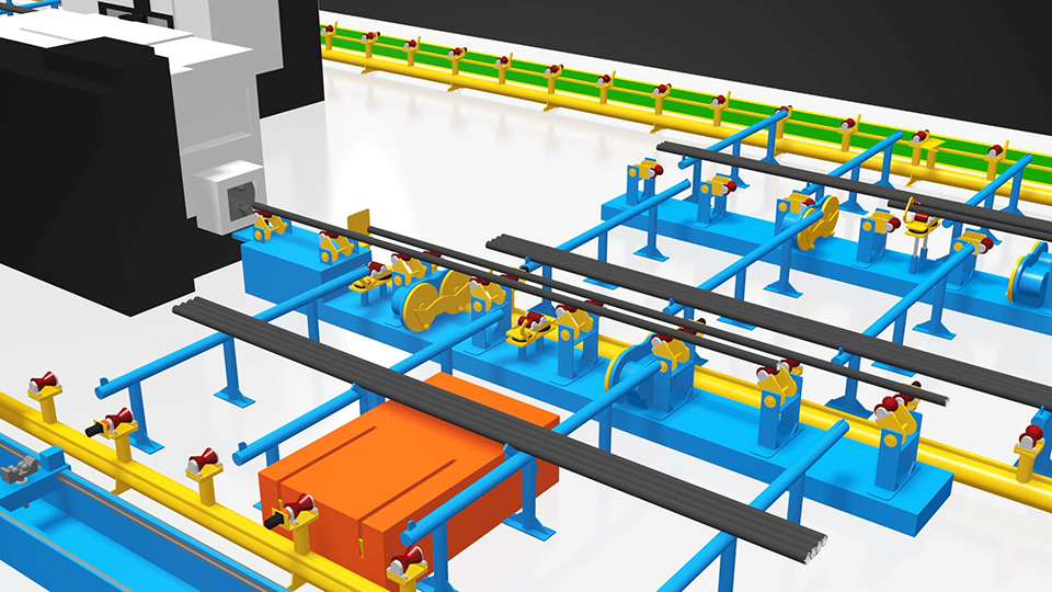 鋼管加工流水線 三維產品動畫