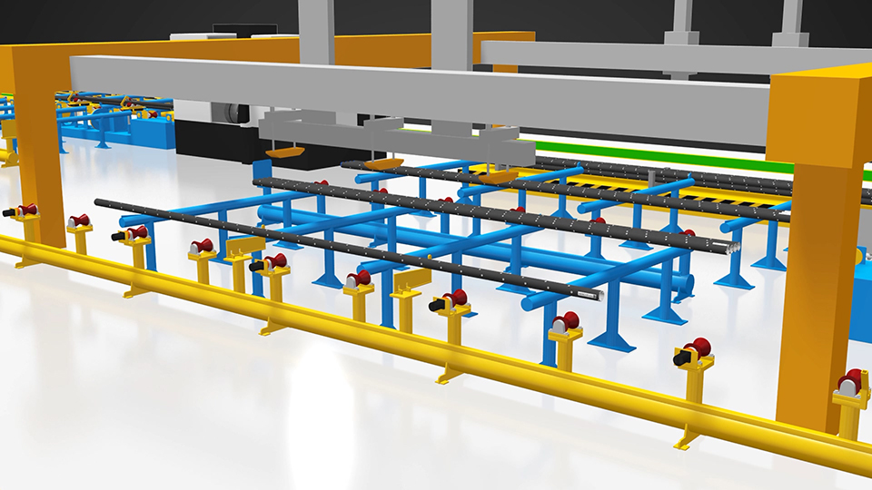 鋼管加工流水線 三維產品動畫